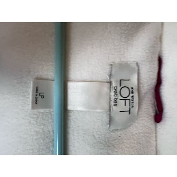 Ann Taylor Loft Red Quilted Down Puffer Vest Womens Size LP Fleece Lined Hooded - Picture 3 of 7